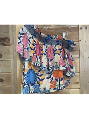 Anthropologie Plenty by Tracy Reese One-Shoulder Floral Blouse
